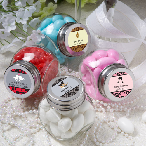 Baby Shower Favors: Treat Containers PERSONALIZED GLASS JAR