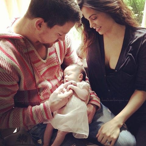 Celebrity Baby Names 2013 Everly Tatum with Channing Tatum and Jenna Tatum