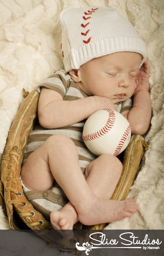 Adorable Photo Ideas for Your New Bundle of Joy Baby With Sports Items