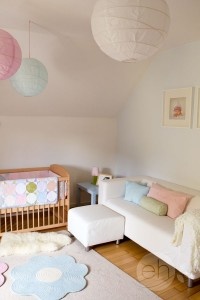 Bright and Beautiful Color Palettes for Your Nursery White and Pastel Blue, Green and Pink Nursery
