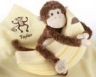 Plush "Monkey Magoo and Blankie Too!" in Keepsake Banana Gift Box (Personalization Available) baby favors