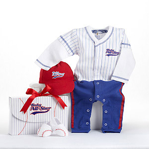 "Big Dreamzzz" Baby Baseball Three-Piece Layette Set in All-Star Gift Box wedding favors