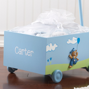 "Welcome to the World" Blue Baby Wagon - Ten-Piece Gift Set (Personalization Available) wedding favors