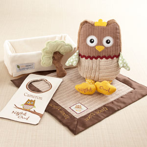 "My Little Night Owl" Five-Piece Baby Gift Set wedding favors