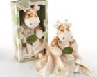 "Jakka the Giraffe" Little Expeditions Plush Rattle Lovie with Crinkle Leaf baby favors