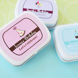 Personalized Birthday Mint Tins  wedding favors