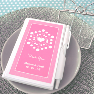 "Snowy Notes" Notebook Favors wedding favors