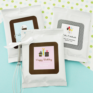 Personalized Birthday Hot Cocoa + Optional Heart Whisk wedding favors