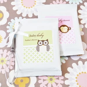 Baby Animals Personalized Hot Cocoa + Optional Heart Whisk  wedding favors