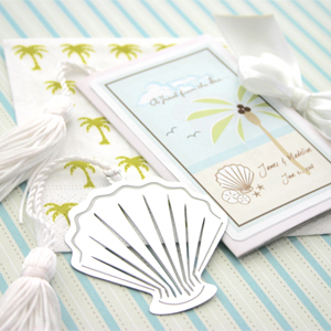 "A Jewel From the Sea" Seashell Bookmark wedding favors