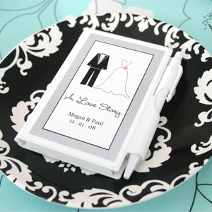 "A Love Story" Personalized Theme Notebook Favors wedding favors