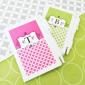 Mod Monogram Personalized Notebook Favors  wedding favors