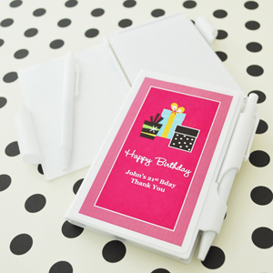 Personalized Birthday Notebook Favors  wedding favors