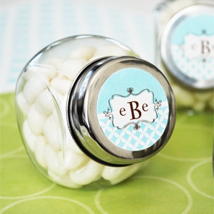 Mod Monogram Candy Jars wedding favors