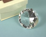 Diamond Shaped Crystal Paperweight - Medium baby favors