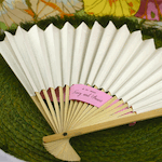 White Paper Fans baby favors