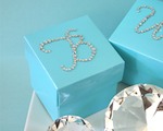 Rhinestone Monogram Stickers baby favors