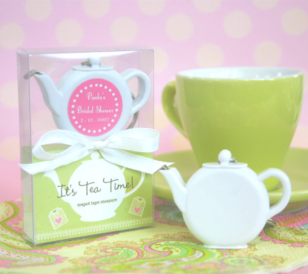"It's Tea Time!" Teapot Tape Measure wedding favors