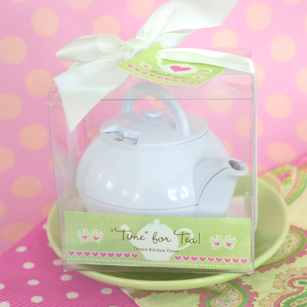 "Time for Tea" Teapot Timer wedding favors