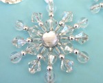 Beaded Snowflake Ornaments baby favors