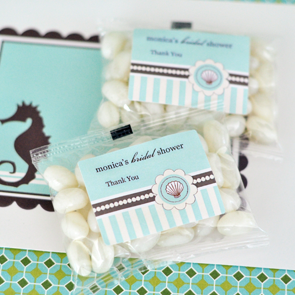 Personalized Jelly Bean Packs - Beach Party wedding favors