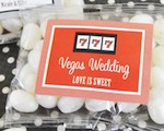 "A Lucky Pair" Vegas Themed Personalized Jelly Bean Packs  baby favors