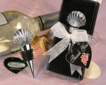 Vineyard Collection Shell Design Wine Stopper Favors baby favors
