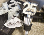 25th Anniversary Wine Bottle Stopper Favors baby favors