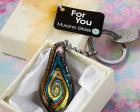 Murano Glass Collection Teardrop Design Key Chains baby favors