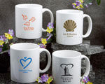 White Ceramic Coffee Mug baby favors