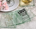 Personalized Glass Coasters baby favors