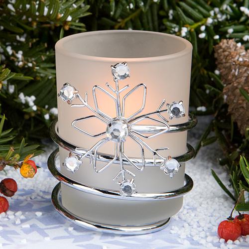 Snowflake Candles wedding favors