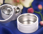 Elegant White Mint Tin baby favors