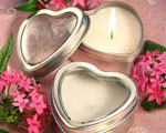 Light For Love Collection Heart Candle Favor Tins baby favors