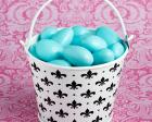 Cute Fleur De Lis Design Metal Pails baby favors