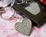 Super Sparkler Heart Design Metal Key Chain Favors baby favors