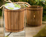 Natural Selections Collection Bamboo Wood Candles baby favors