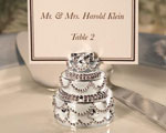 Silver Plated Wedding Cake Place Card Holders baby favors