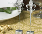 Attractive Fleur Di Lis Place Card Holder Favors baby favors