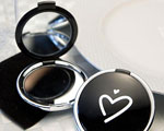 Styling Black Heart Design Compact Mirror Favors baby favors