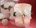 White Rose Candle Favors baby favors