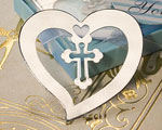 Cross Design Bookmark Favors baby favors