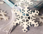 Snowflake Bookmark Favors baby favors