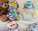 Personalized Teddy Bear Jars baby favors