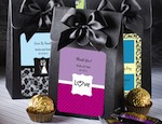 Black "Delivered With Love" Boxes From The Personalized Expressions Collection baby favors