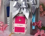 Silver "Delivered With Love" Boxes From The Personalized Expressions Collection baby favors