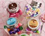 Personalized Expressions Collection Heart Shaped Glass Jars baby favors
