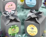 Design Your Own Collection Decorative Boxes - Silver baby favors