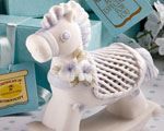 "Capodimonte-baby" Collection Blue Rocking Horse Favors baby favors