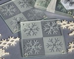 Lustrous Snowflake Glass Coaster Set baby favors